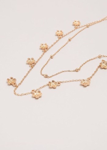 Phase Eight Flower Chain Jewellery Gold USA | 4539817-AI